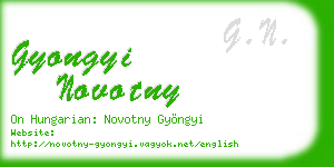 gyongyi novotny business card