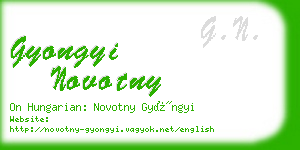 gyongyi novotny business card